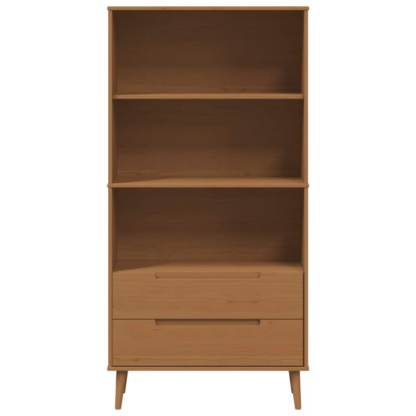 Библиотека MOLDE 85 x 35 x 170,5 см Масивна борова дървесина