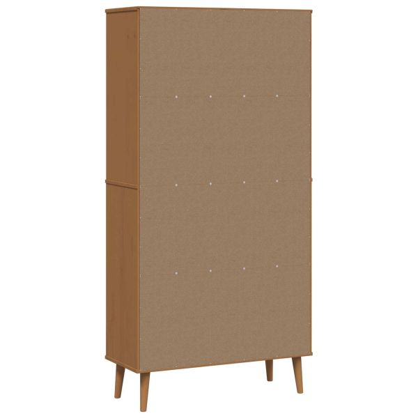 Библиотека MOLDE 85 x 35 x 170,5 см Масивна борова дървесина