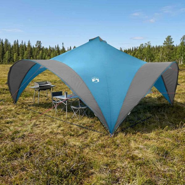 Парти шатър Синьо 600 x 600 x 400 см Полиестер и стомана