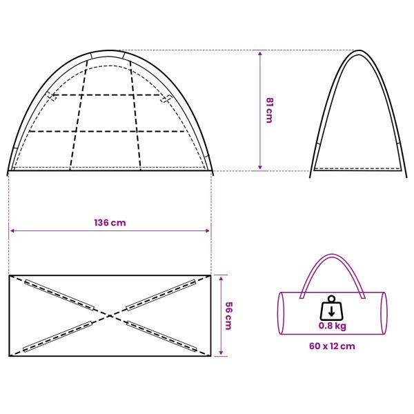 Палатка за съхранение с покрив Маслиненозелено 120 x 50 x 70 см