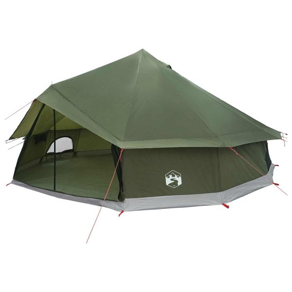 Палатка типи с покрив Маслиненозелено 600 x 600 x 350 см