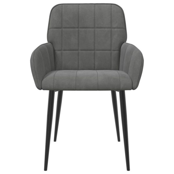 Обедени столове 2 pcs Кадифе Тъмносиво 57 х 50 х 85 см
