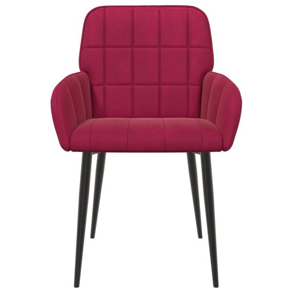 Обедени столове 2 pcs Кадифе Виненочервен 57 х 50 х 85 см