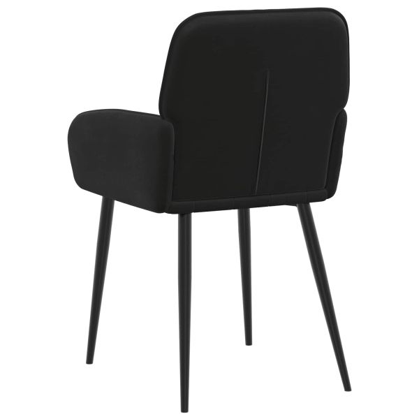 Обедени столове 2 pcs Кадифе Черно 57 х 50 х 85 см