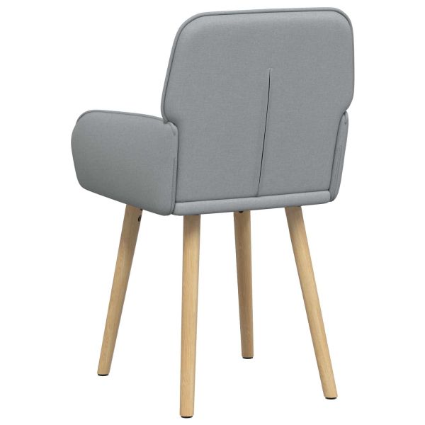 Обедени столове 2 pcs Текстил Светлосиво 56,5 x 50 x 87,5 см