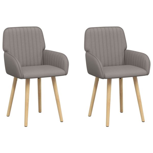 Обедени столове 2 pcs Текстил Таупе 56,5 x 50 x 87,5 см