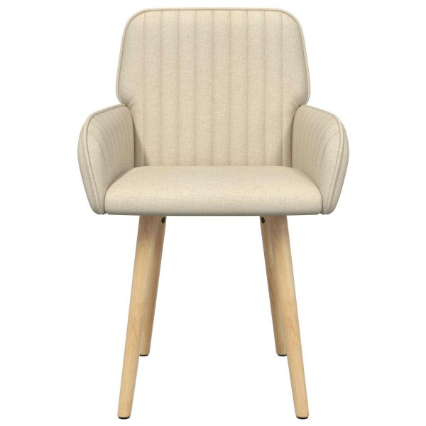 Обедени столове 2 pcs Текстил Кремаво 56,5 x 50 x 87,5 см