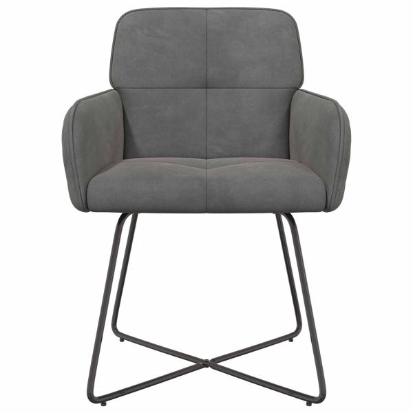 Обедени столове 2 pcs Кадифе Тъмносиво 59 x 56,5 x 86 см