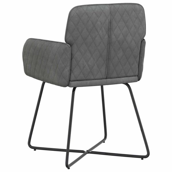 Обедени столове 2 pcs Кадифе Тъмносиво 59 x 56,5 x 86 см
