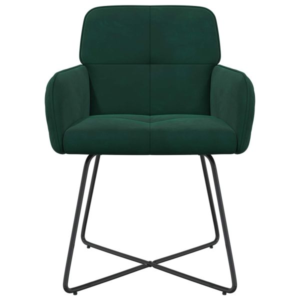 Обедени столове 2 pcs Кадифе Тъмнозелено 59 x 56,5 x 86 см