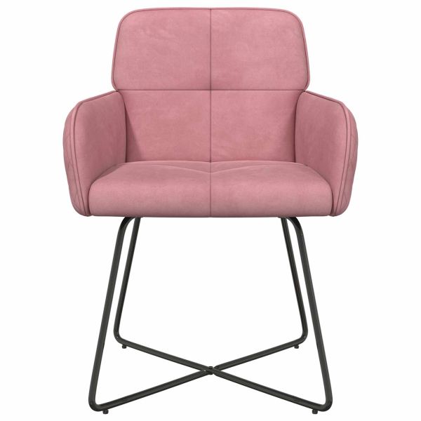 Обедени столове 2 pcs Кадифе Розово 59 x 56,5 x 86 см