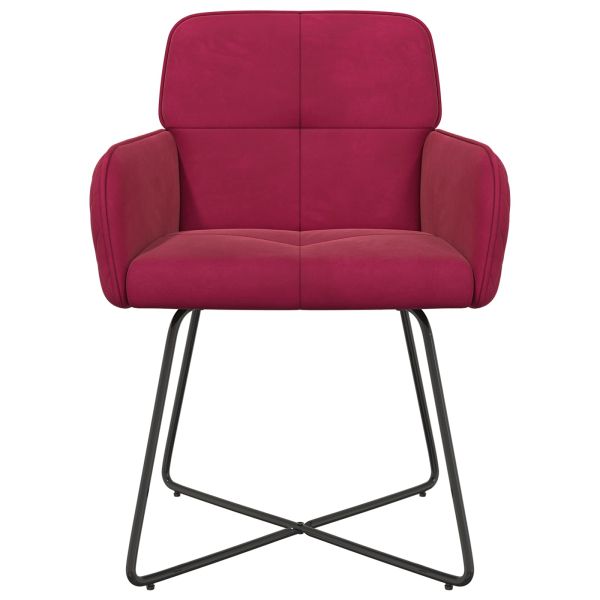 Обедени столове 2 pcs Кадифе Виненочервен 59 x 56,5 x 86 см