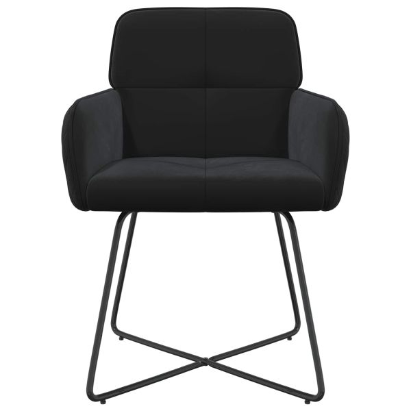 Обедени столове 2 pcs Кадифе Черно 59 x 56,5 x 86 см