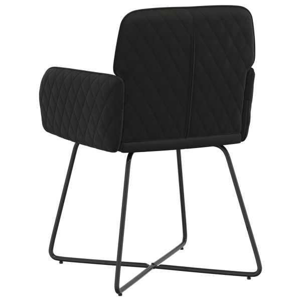 Обедени столове 2 pcs Кадифе Черно 59 x 56,5 x 86 см