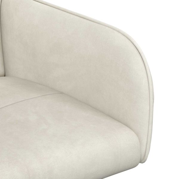 Обедени столове 2 pcs Кадифе Кремаво 59 x 56,5 x 86 см