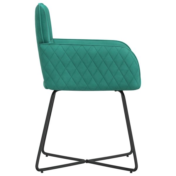 Обедени столове 2 pcs Кадифе Тюркоаз 59 x 56,5 x 86 см