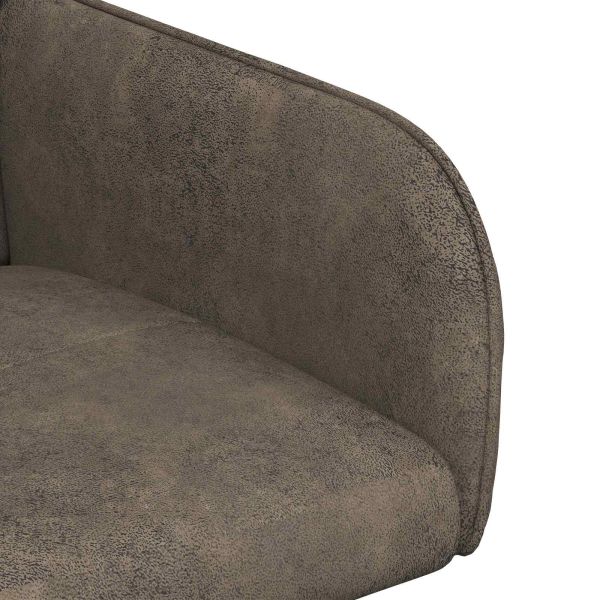 Обедени столове 2 pcs Изкуствена набук Тъмносиво 59x56,5x85см
