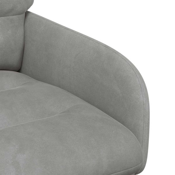 Обедени столове 2 pcs Кадифе Светлосиво 59 x 59,5 x 90 см