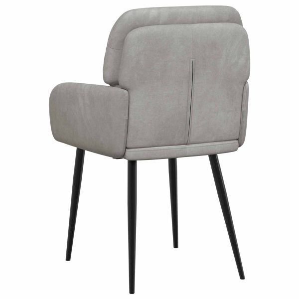 Обедени столове 2 pcs Кадифе Светлосиво 59 x 59,5 x 90 см