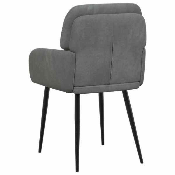 Обедени столове 2 pcs Кадифе Тъмносиво 59 x 59,5 x 90 см