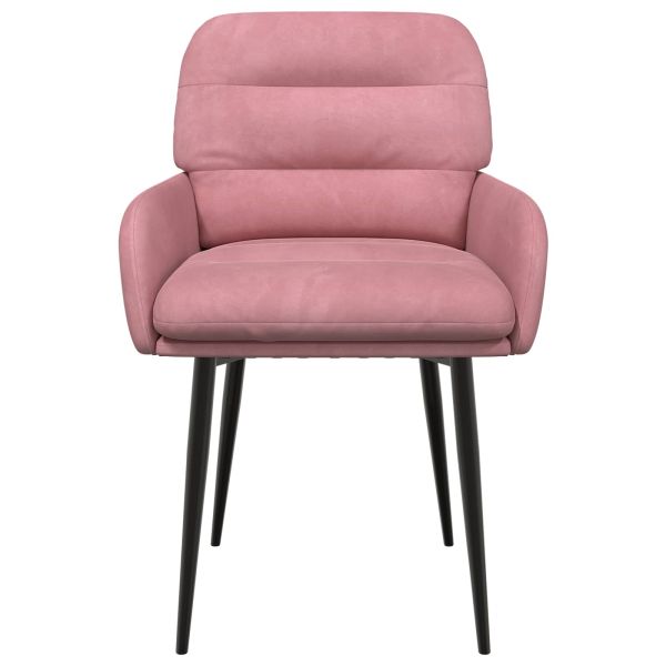 Обедени столове 2 pcs Кадифе Розово 59 x 59,5 x 90 см