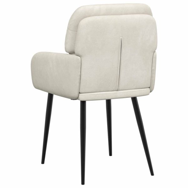 Обедени столове 2 pcs Кадифе Кремаво 59 x 59,5 x 90 см