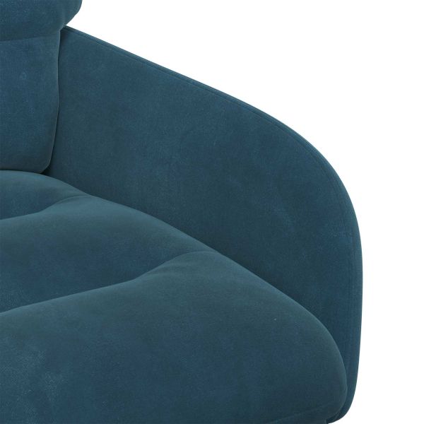 Обедени столове 2 pcs Кадифе Синьо 59 x 59,5 x 90 см