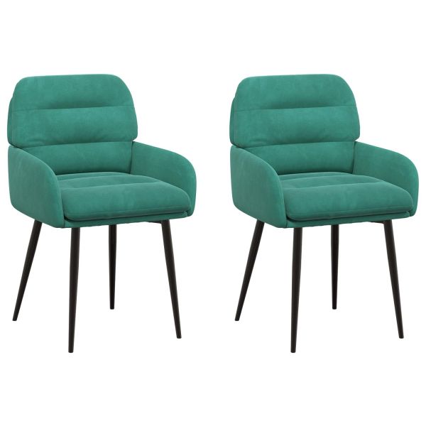 Обедени столове 2 pcs Кадифе Тюркоаз 59 x 59,5 x 90 см