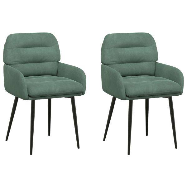 Обедени столове 2 pcs Кадифе Морско зелено 59 x 59,5 x 90 см
