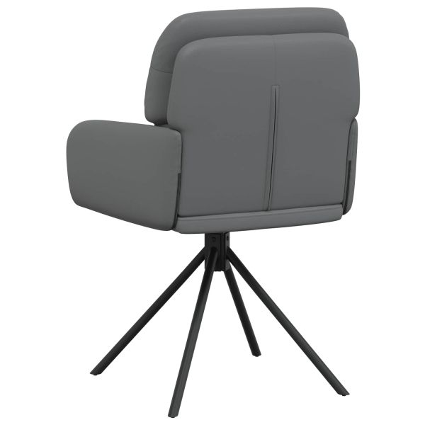 Въртящи се трапезни столове 2 pcs Изкуствена Сиво