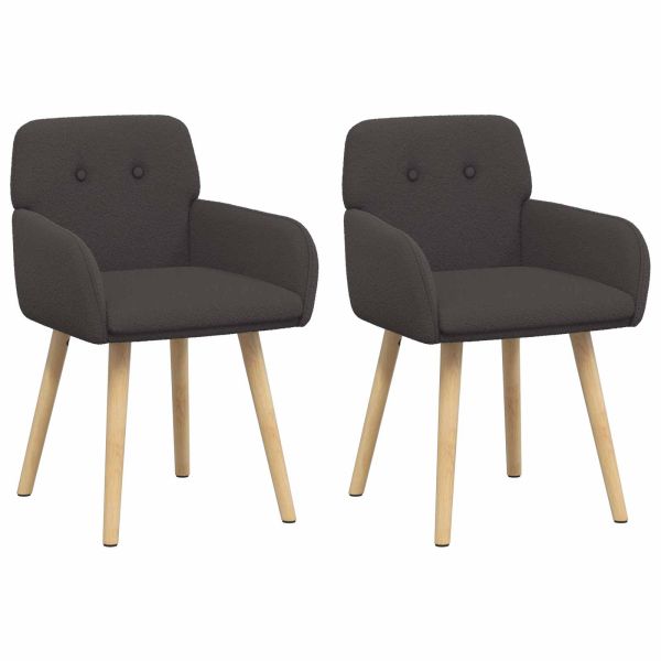 Обедени столове 2 pcs Букле Тъмносиво 59 х 57 х 85 см