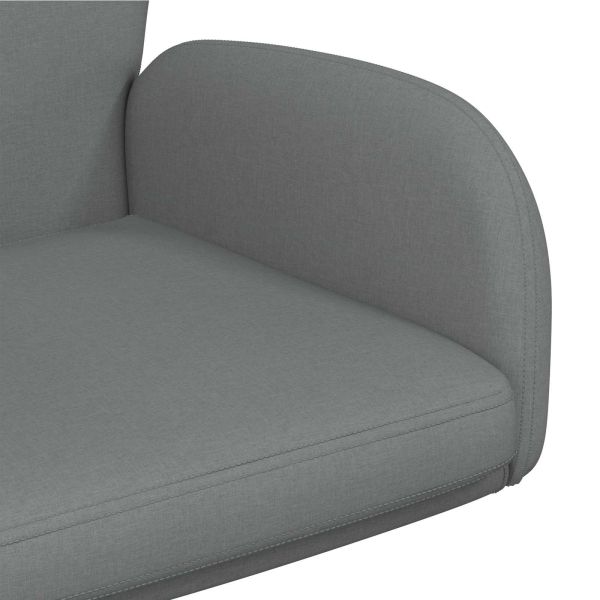 Завъртащ се офис стол 54 x 58 x 90 см Тъмносиво Текстил