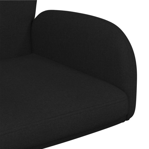 Завъртащ се офис стол 54 x 58 x 90 см Черно Текстил