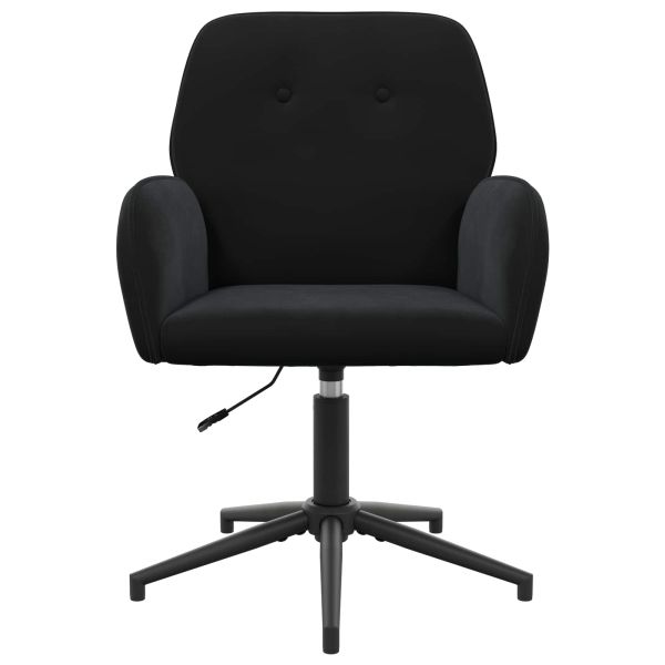 Завъртащ се офис стол 54 x 55 x 90 см Черно Кадифе