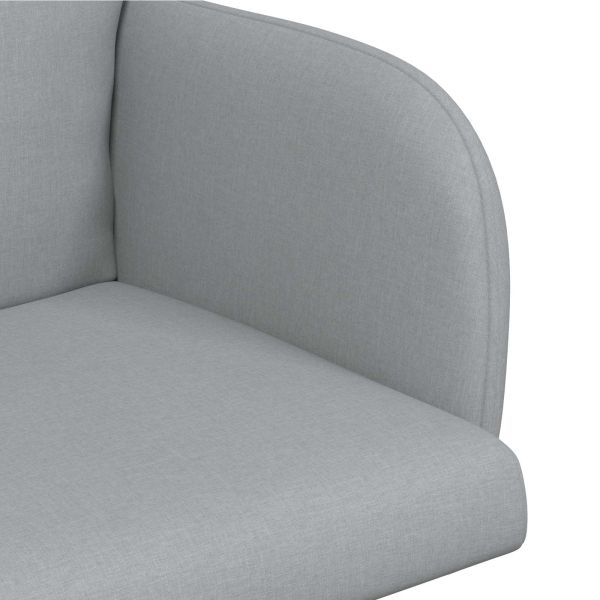 Обедени столове 2 pcs Текстил Светлосиво 60 x 56 x 96 см