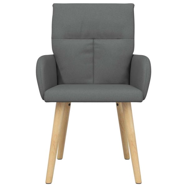 Обедени столове 2 pcs Текстил Тъмносиво 60 x 56 x 96 см