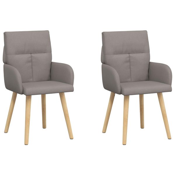 Обедени столове 2 pcs Текстил Таупе 60 x 56 x 96 см