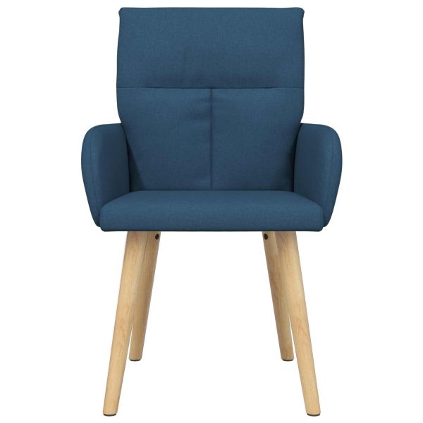 Обедени столове 2 pcs Текстил Синьо 60 x 56 x 96 см