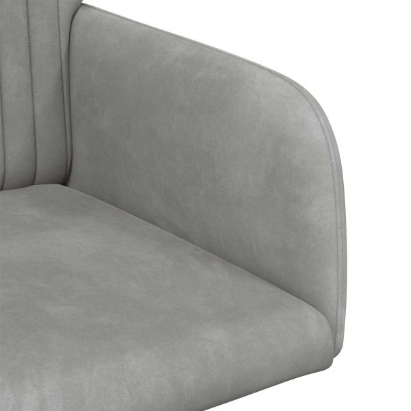 Обедени столове 2 pcs Кадифе Светлосиво 55 x 50 x 84 см