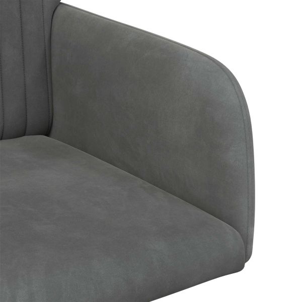 Обедени столове 2 pcs Кадифе Тъмносиво 55 x 50 x 84 см