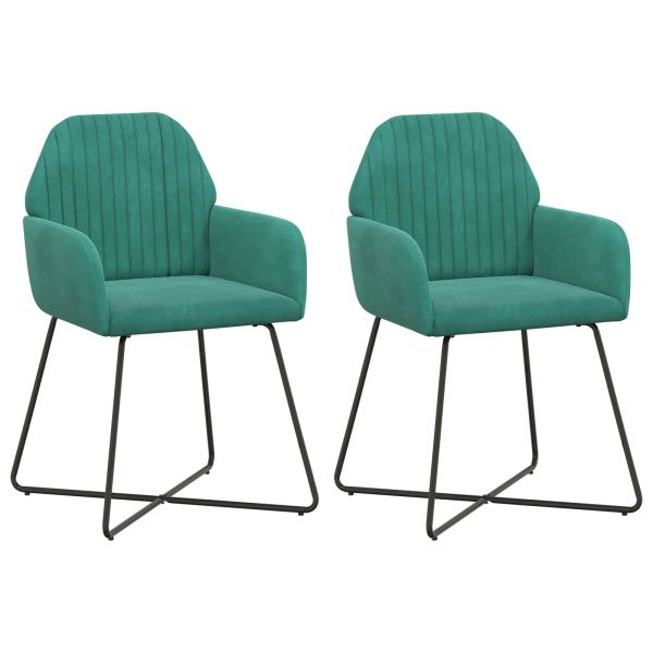Обедени столове 2 pcs Кадифе Тюркоаз 55 x 50 x 84 см
