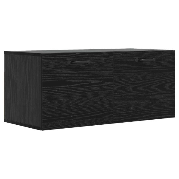 Стенен шкаф Монтиране на стена Черен дъб 80 x 36,5 x 35 cm