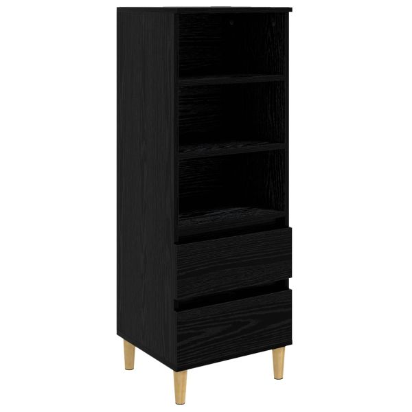 Висок шкаф Черен дъб 40 x 36 x 110 см Инженерна дървесина