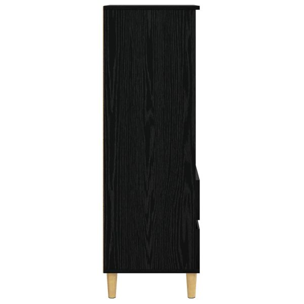 Висок шкаф Черен дъб 40 x 36 x 110 см Инженерна дървесина