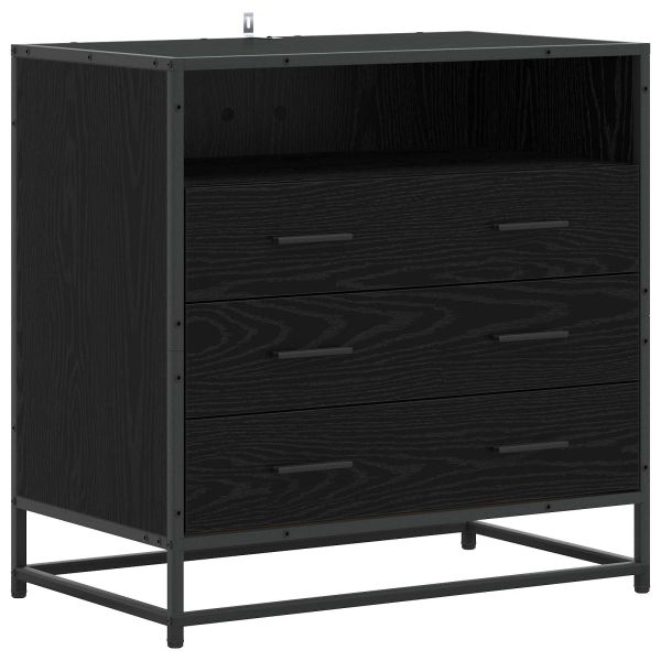 Чекмеджетен шкаф 3-Чекмедже Черен дъб 70 x 41 x 70 см