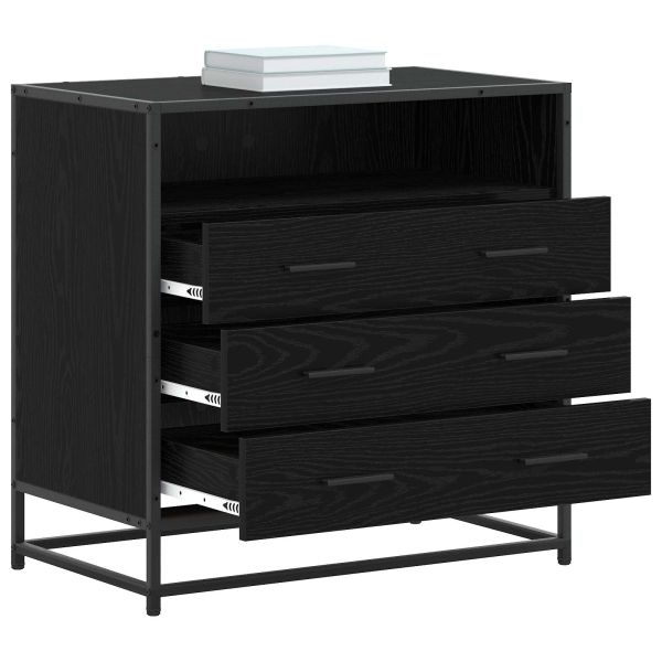 Чекмеджетен шкаф 3-Чекмедже Черен дъб 70 x 41 x 70 см