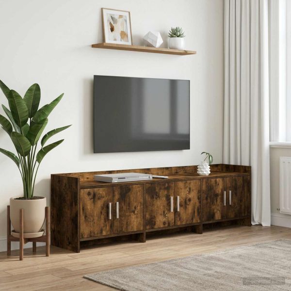 ТВ шкаф 168 x 33 x 47 см Опушен дъб Инженерна дървесина