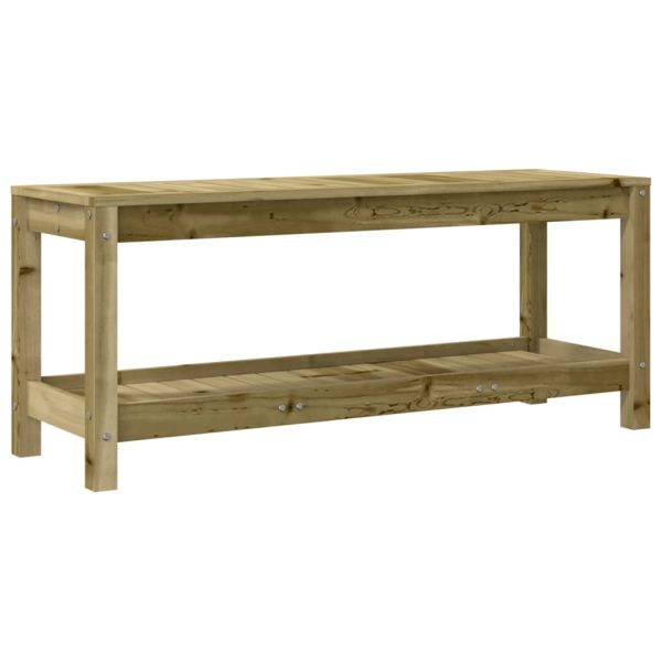 Градинска пейка габионен дизайн 108x35x45 см импрегниран бор