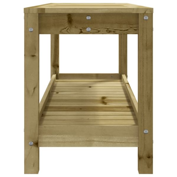 Градинска пейка габионен дизайн 108x35x45 см импрегниран бор
