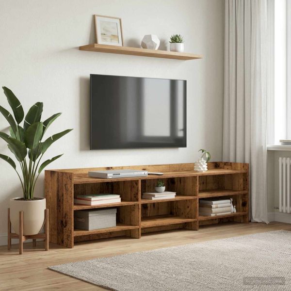 ТВ шкаф 168 x 33 x 47 см Старо дърво Инженерна дървесина
